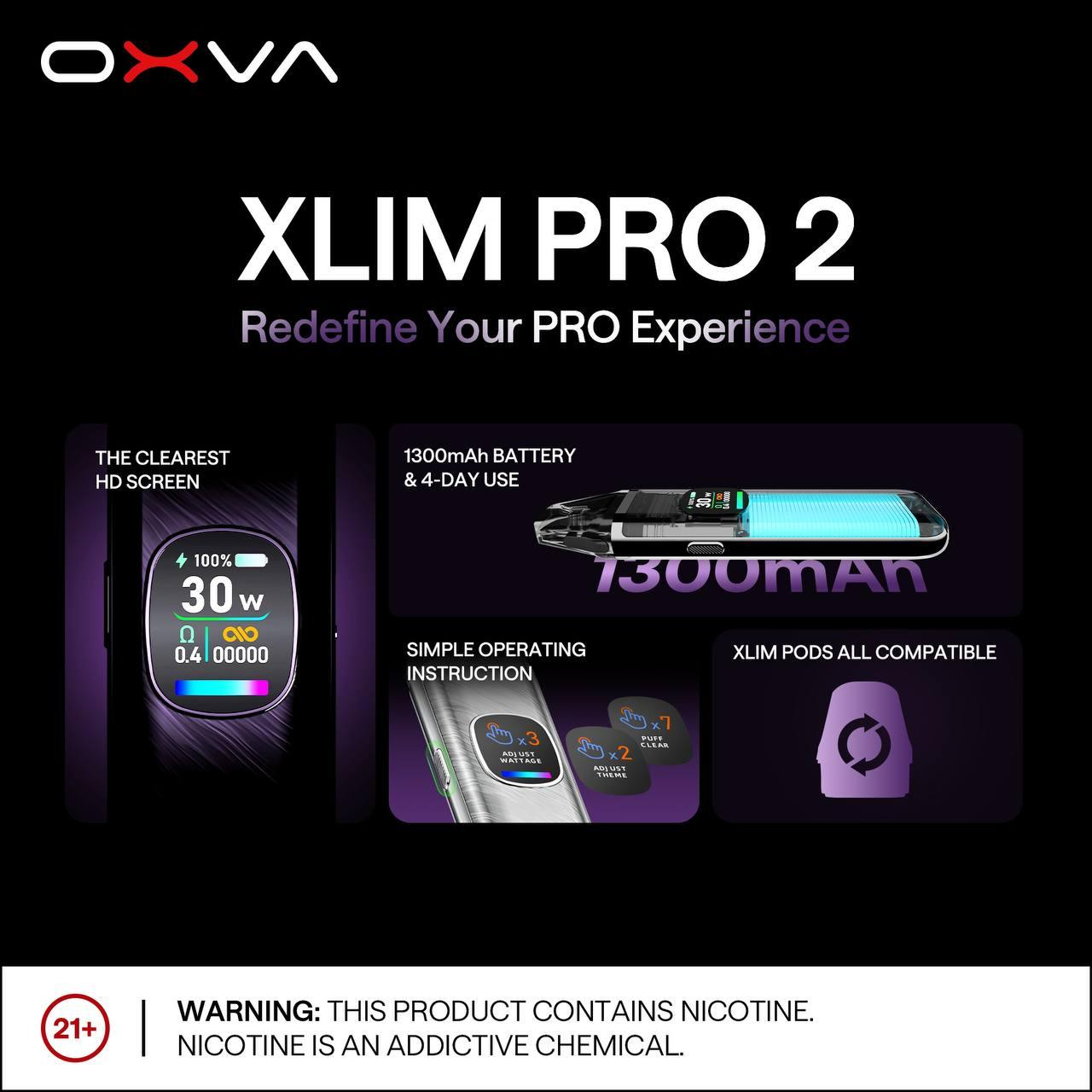 OXVA Xlim Pro 2 小蠻牛註油主機 | 2026全球首款DNA晶片 | 驅動Pod裝置主機